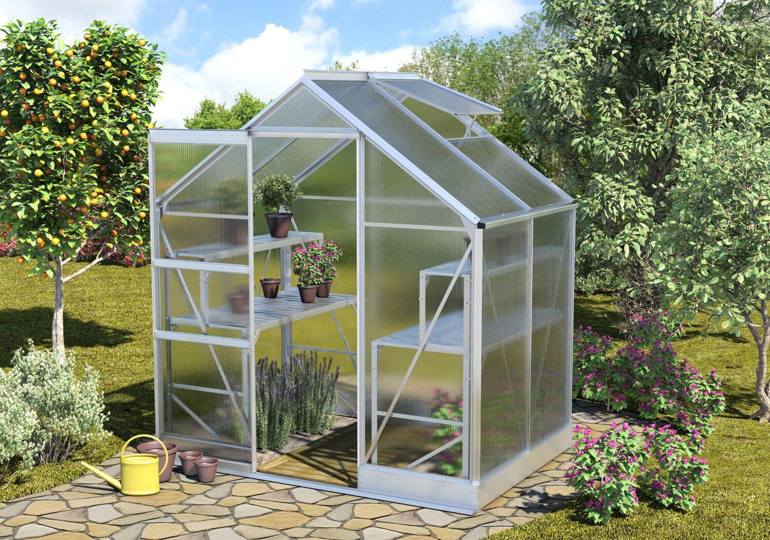 Üvegház VITAVIA APOLLO 2500 PC 6 mm ezüst színű Üvegház VITAVIA APOLLO 2500 PC 6 mm ezüst színű