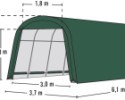 Ponyva garázs SHELTERLOGIC 3,7x6,1 m - 62760EU