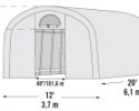 Tartalék vitorla SHELTERLOGIC 3,7x6,1 m fóliasátorra (70592EU)