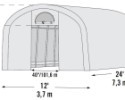 Tartalék vitorla SHELTERLOGIC 3,7x7,3 m fóliasátorra (70593EU)