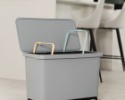 Szemétkosár SYSTEMA 1 x 10 l + 1 x 23 l szürke