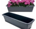 Szögletes virágcserép RESPANA cserépalátéttel 59 cm antracit
