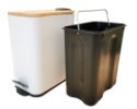 Szemétkosár BAMBOO 5 l - fehér