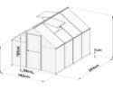 Üvegház LANITPLAST SARANA 6x8 PC 4 mm ezüst színű