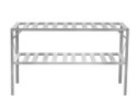 Alumínium állvány LANITPLAST 130x50 cm 2 db polccal ezüst GSB2