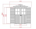 Fából készült kerti ház SOLID EVA 229 x 194 cm (P851)