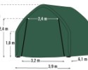 Ponyva garázs SHELTERLOGIC 3,9x6,1 m - 62730EU