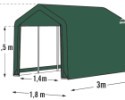Ponyva pavilon SHELTERLOGIC 1,8x3,0 m - 70471EU