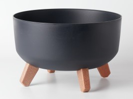 Virágcserép GRACIA LOW antracit 28,5 cm
