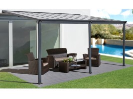 Alumínium pergola LANITPLAST WALL 43 antracit + bronz PC