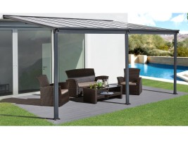 alumínium pergola LANITPLAST WALL 53 antracit + bronz PC LG2128