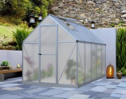 Üvegház LANITPLAST SARANA 6x10 PC 4 mm ezüst színű