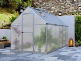 Üvegház LANITPLAST SARANA 6x12 PC 4 mm ezüst színű 