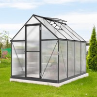 Üvegház LANITPLAST SARANA 6x8 PC 4 mm fekete színű
