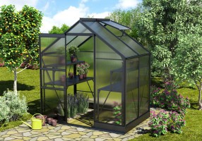 Üvegház VITAVIA APOLLO 2500 PC 4 mm fekete színű