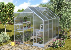 Üvegház VITAVIA APOLLO 5000 PC 6 mm ezüst színű