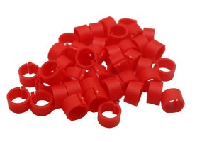 Jelölőgyűrűk 8 mm piros - 100 db