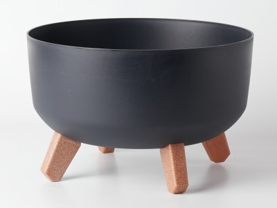 Virágcserép GRACIA LOW antracit 28,5 cm