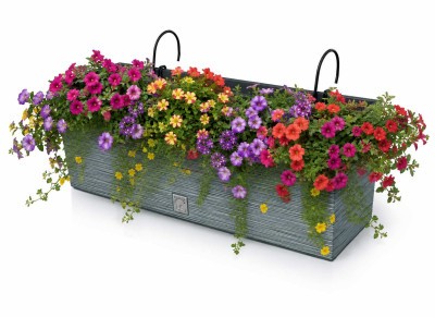 Felakasztható balkonláda FURU CASE 58 cm szürke