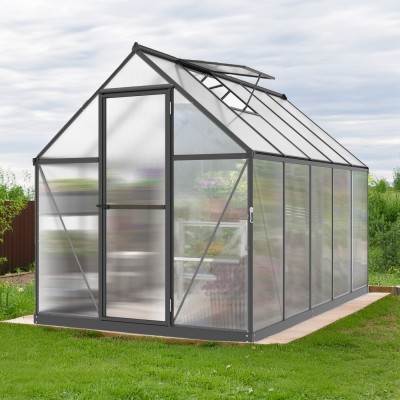 Üvegház LANITPLAST SARANA 6x10 PC 4 mm fekete színű