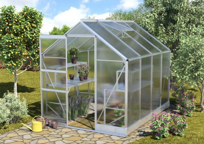 Üvegház VITAVIA APOLLO 5000 PC 4 mm ezüst színű