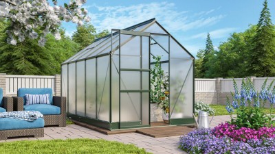 Üvegház VITAVIA APOLLO 6200 PC 4 mm zöld színű